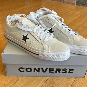 Converse One Star Pro OX Egret/White/Black Mens size 10